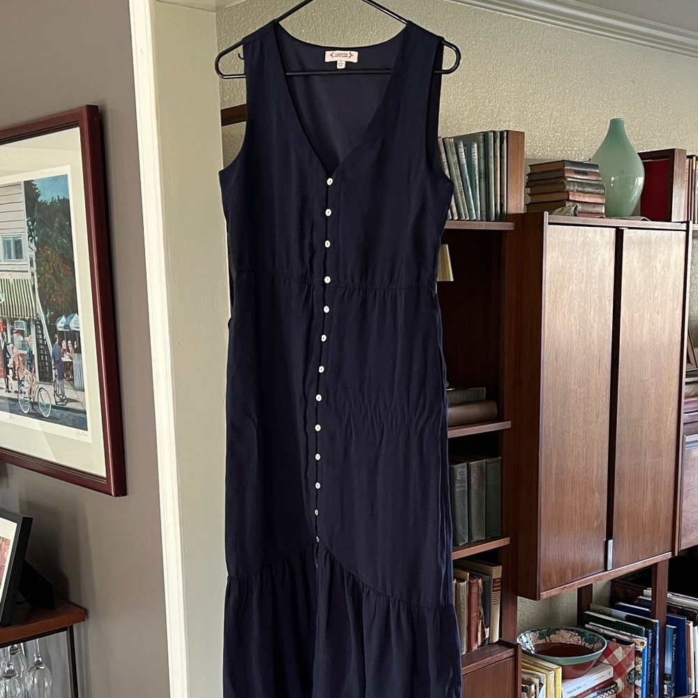 Nanette Lepore Navy Sleeveless Midi Dress